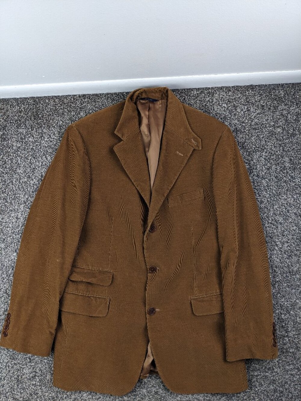 Vintage 2004 Brooks Brothers x Loro Piana Blazer Sport Coat 40R Corduroy Brown